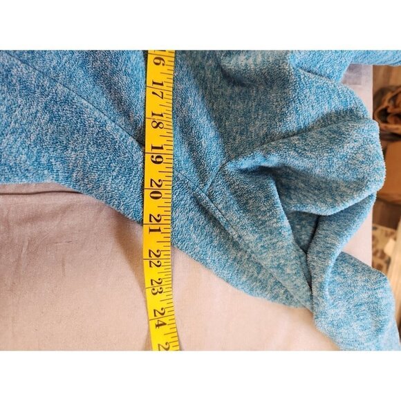 Duluth Trading Women's medium Teal Blue Fleece Full Zip Jacket Thumb Hole Wrist - Picture 5 of 5